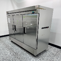 True Three Door Stainless Steel Refrigerator image 1